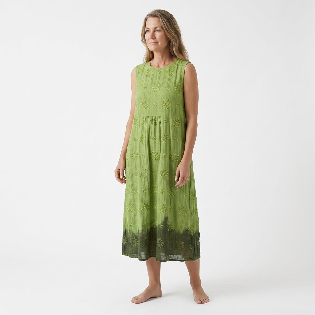 Casual Midi Dress - Green