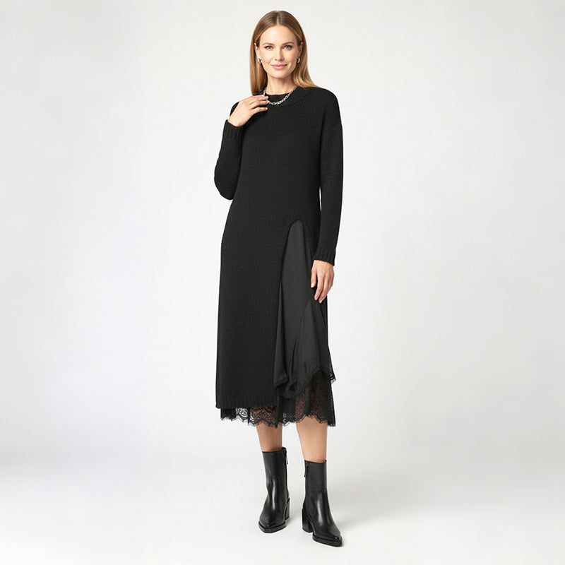 Warm Elegant Dress and Sweater Set
