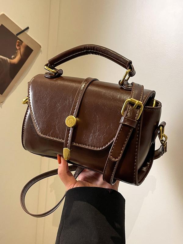 Chic Contrast Square Crossbody Bag
