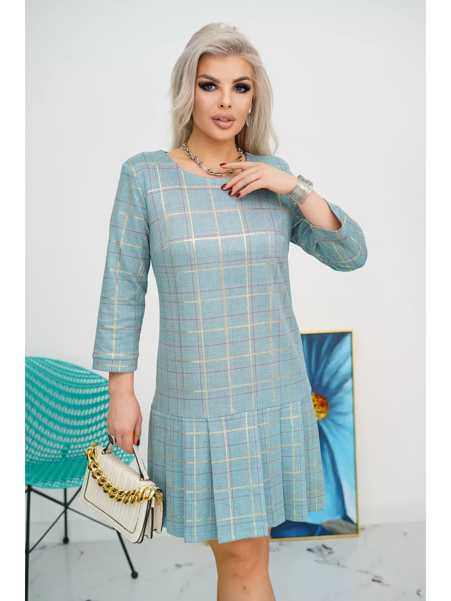 Elegant Checked Dress