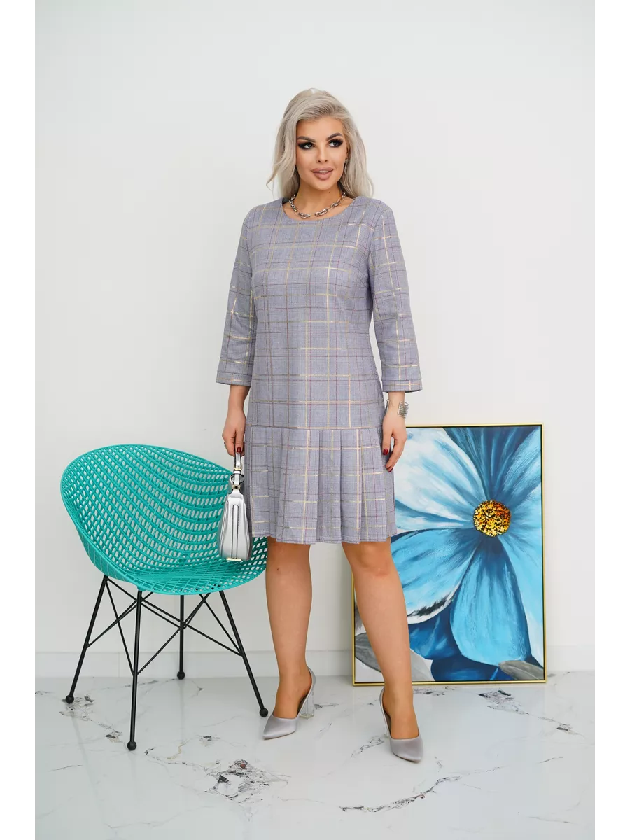 Elegant Checked Dress