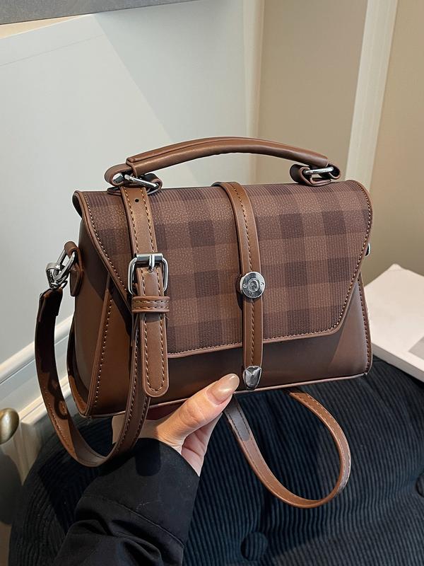 Chic Contrast Square Crossbody Bag