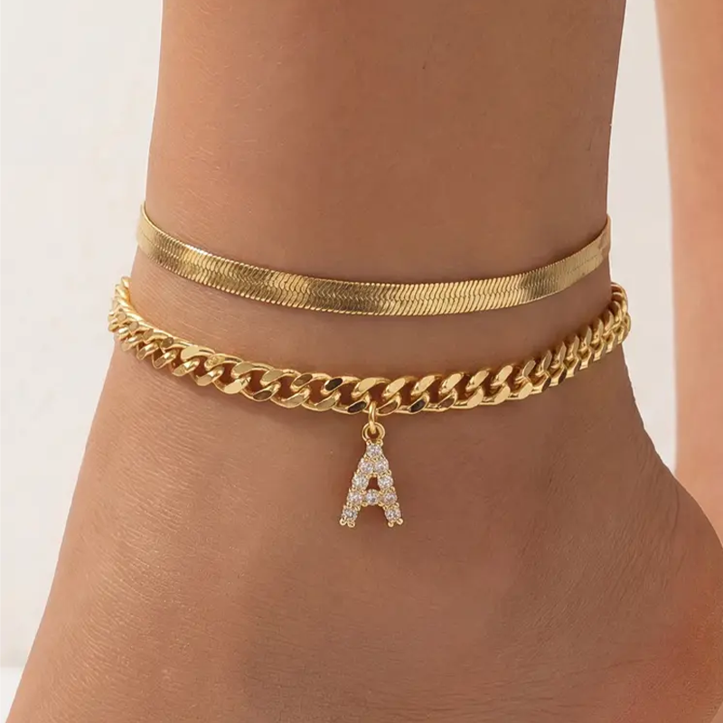 Personalized Initial Anklet
