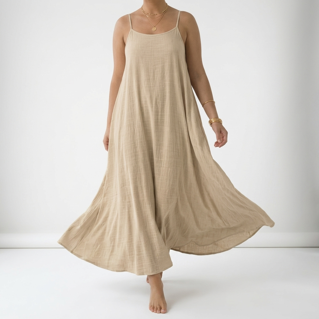 Open Back Maxi Dress with Lace Up Straps
