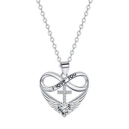 Infinity Heart Birthstone Necklace