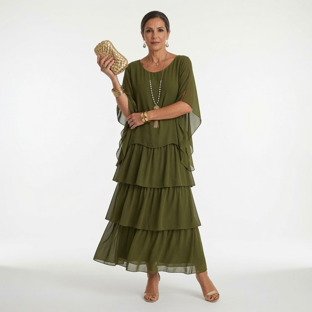 Bohemian Ruffle Dress Timeless Elegance