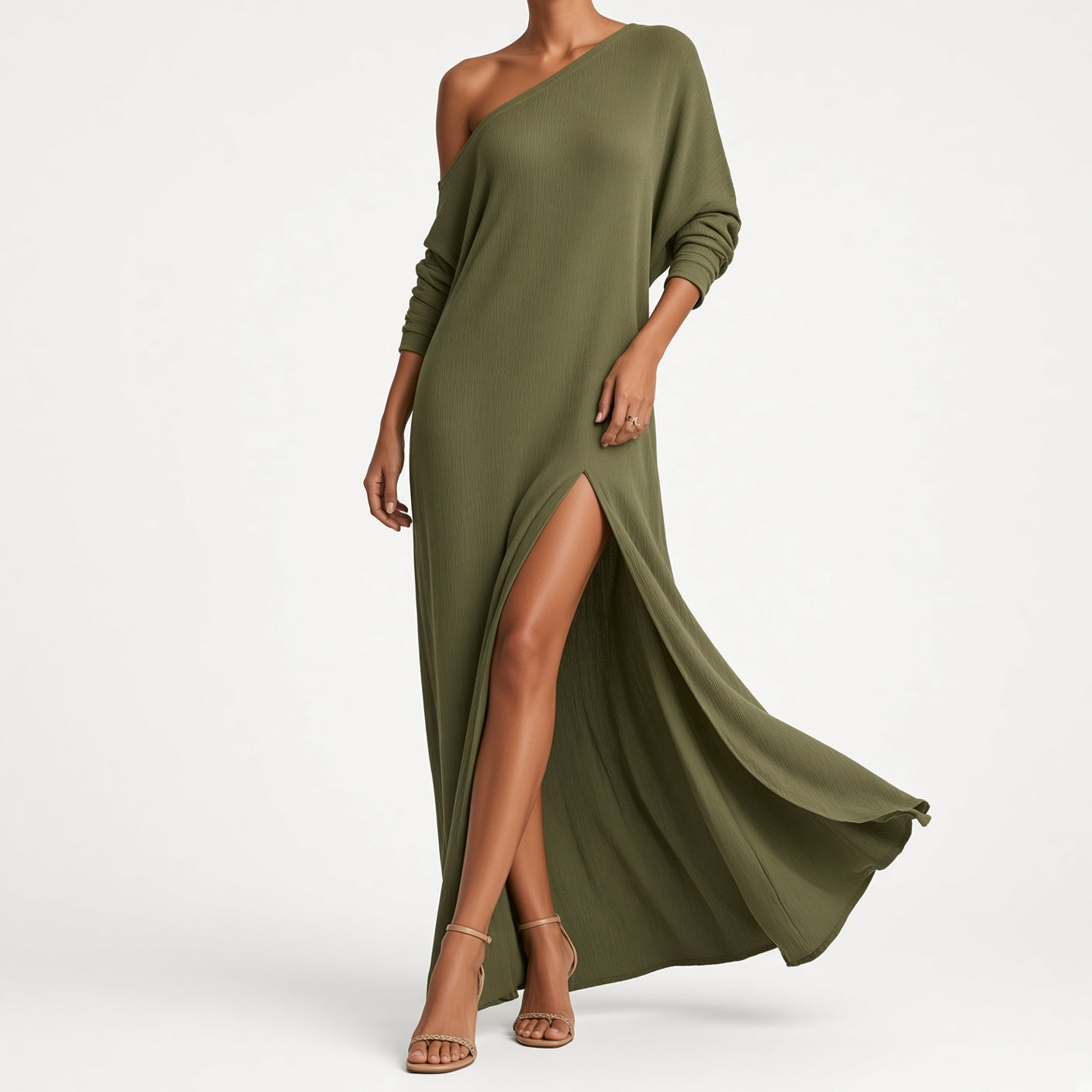 Flowy Maxi Dress Airy Elegance - White