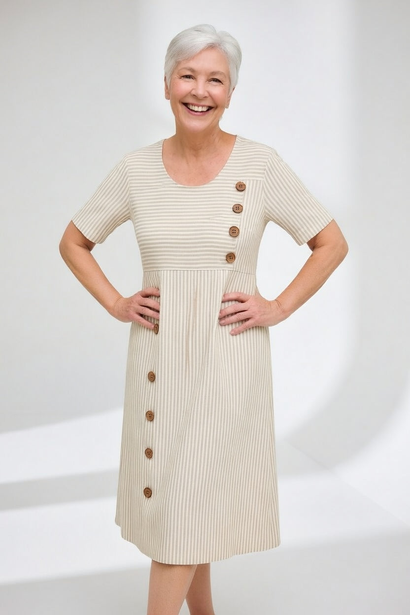 Striped Flowy Dress Summer Charm
