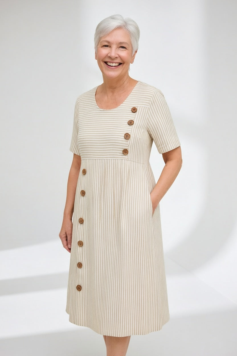 Striped Flowy Dress Summer Charm