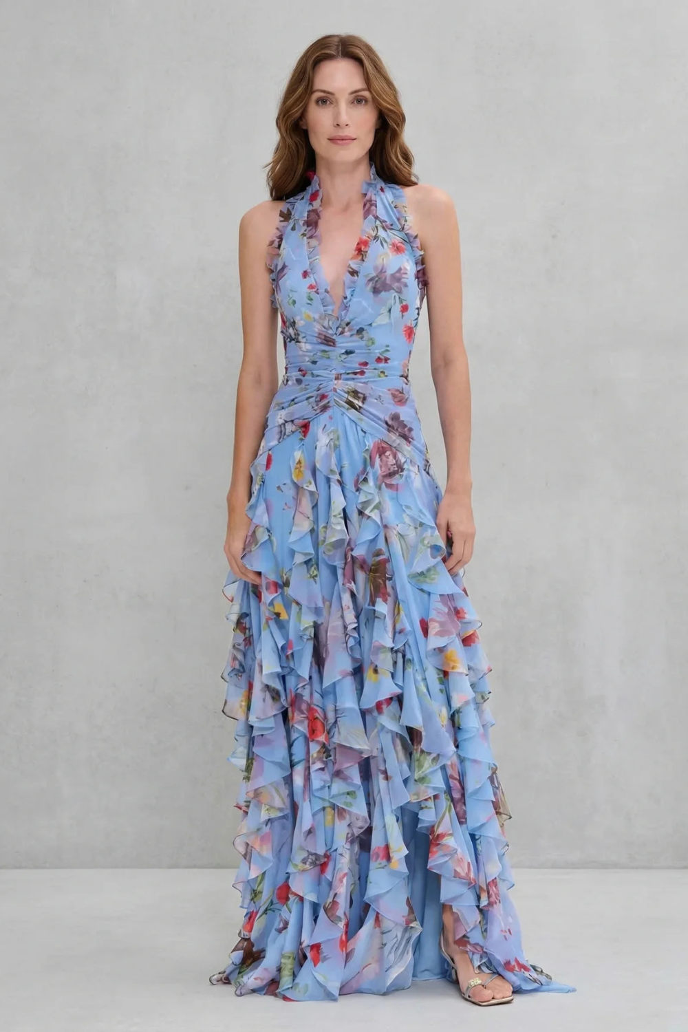 Elegant Halter Neck Maxi Dress