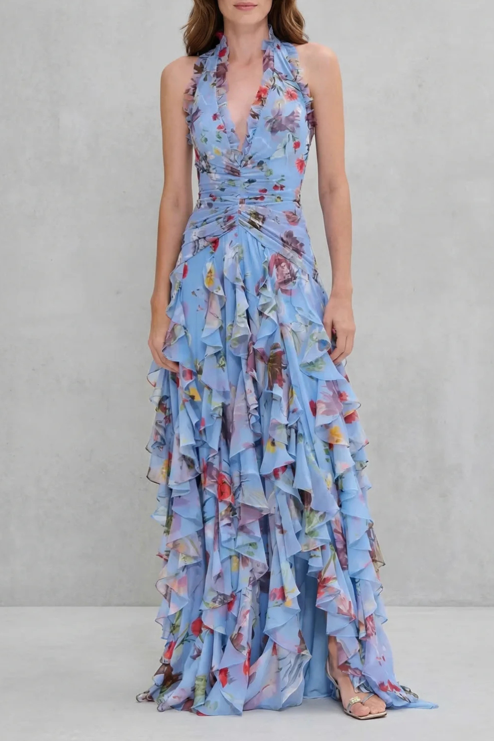 Elegant Halter Neck Maxi Dress
