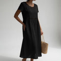 Embroidered Cotton Midi Dress Soft Femininity - Pernelle