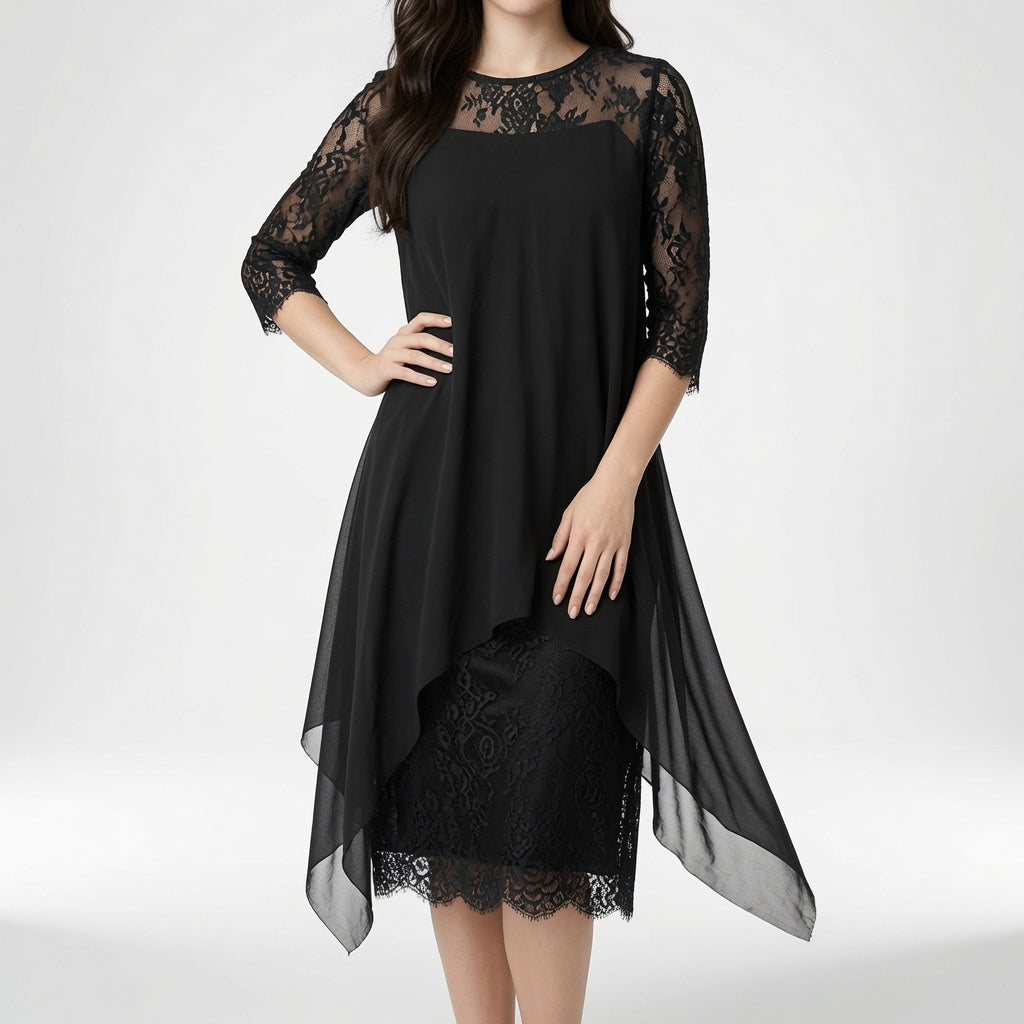 Lace Flowy Dress Timeless Elegance