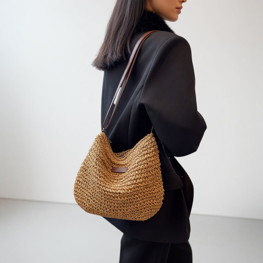 Natural Woven Bag Elegant Everyday