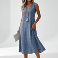 Printed Flowy Dress Summer Elegance