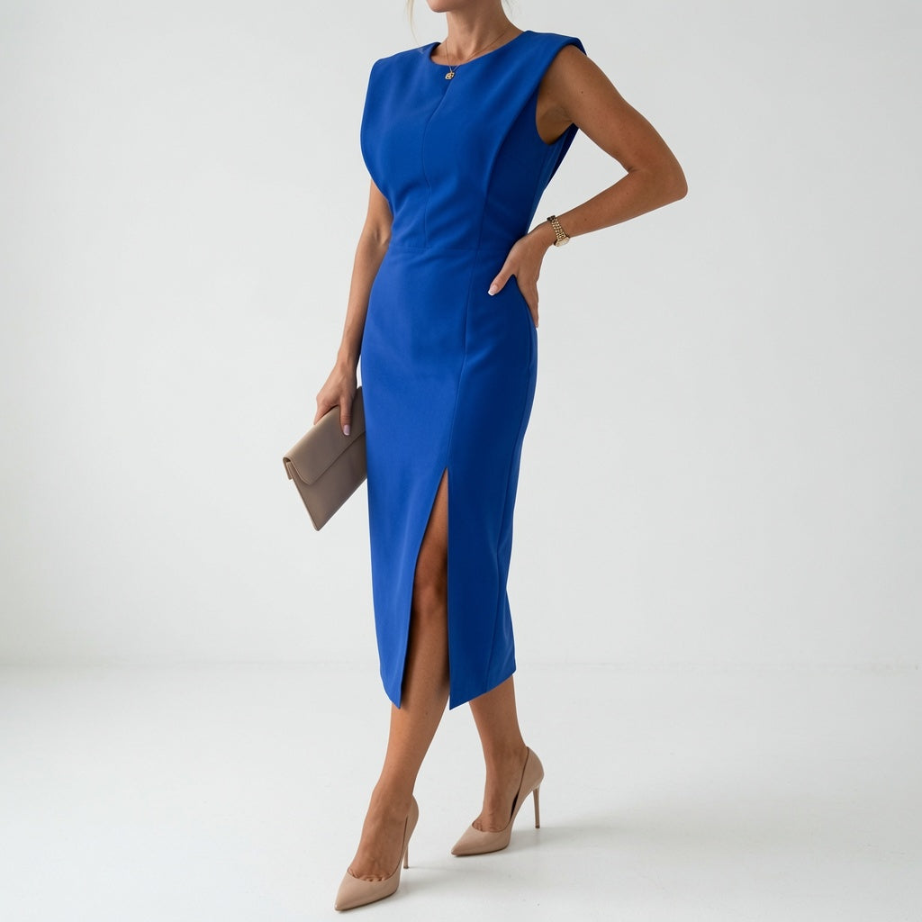 Midi Dress Refined Silhouette Elegance