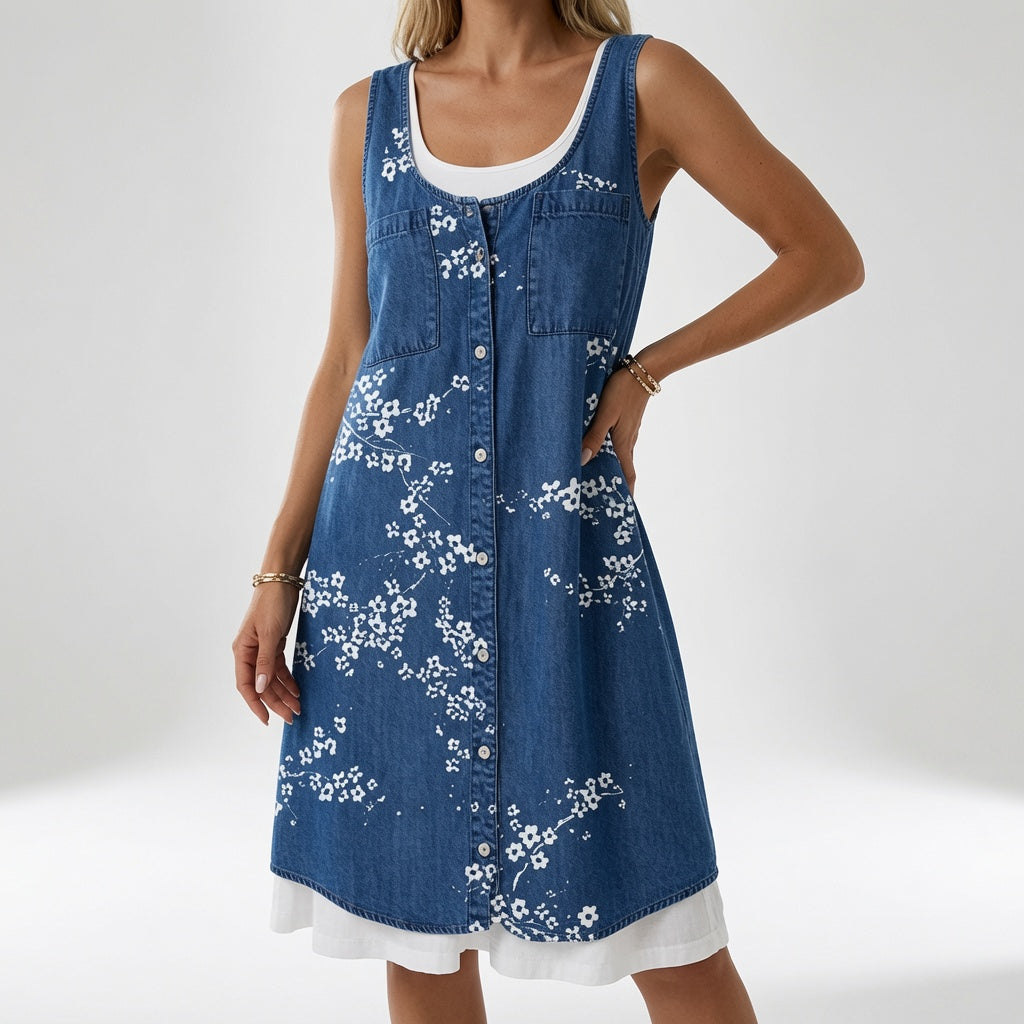Flowy Denim Dress Everyday Charm