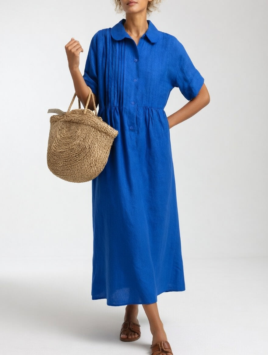 Flowy Summer Shirt Dress - Style 3