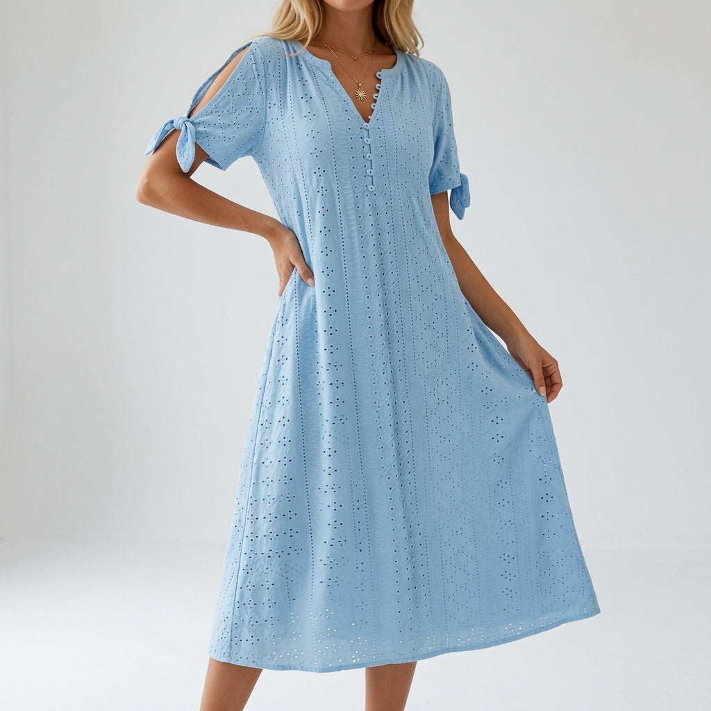 Embroidered Bohemian Dress Summer Elegance