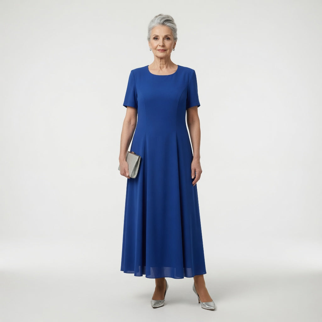 Refined Floral Elegance Formal Maxi Dress