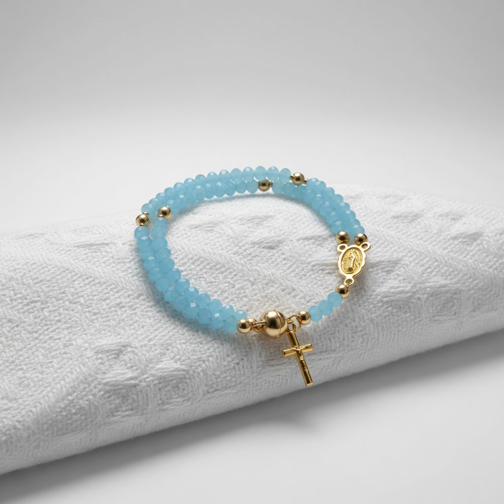 Gold Beaded Charm Bracelet Feminine Delicacy