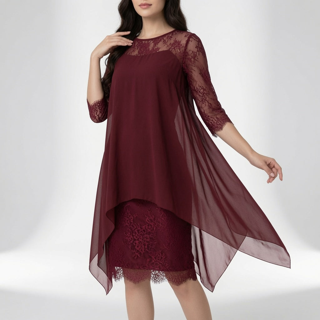 Lace Flowy Dress Timeless Elegance