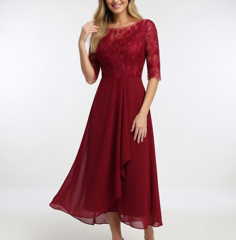 Lace Midi Dress Timeless Elegance