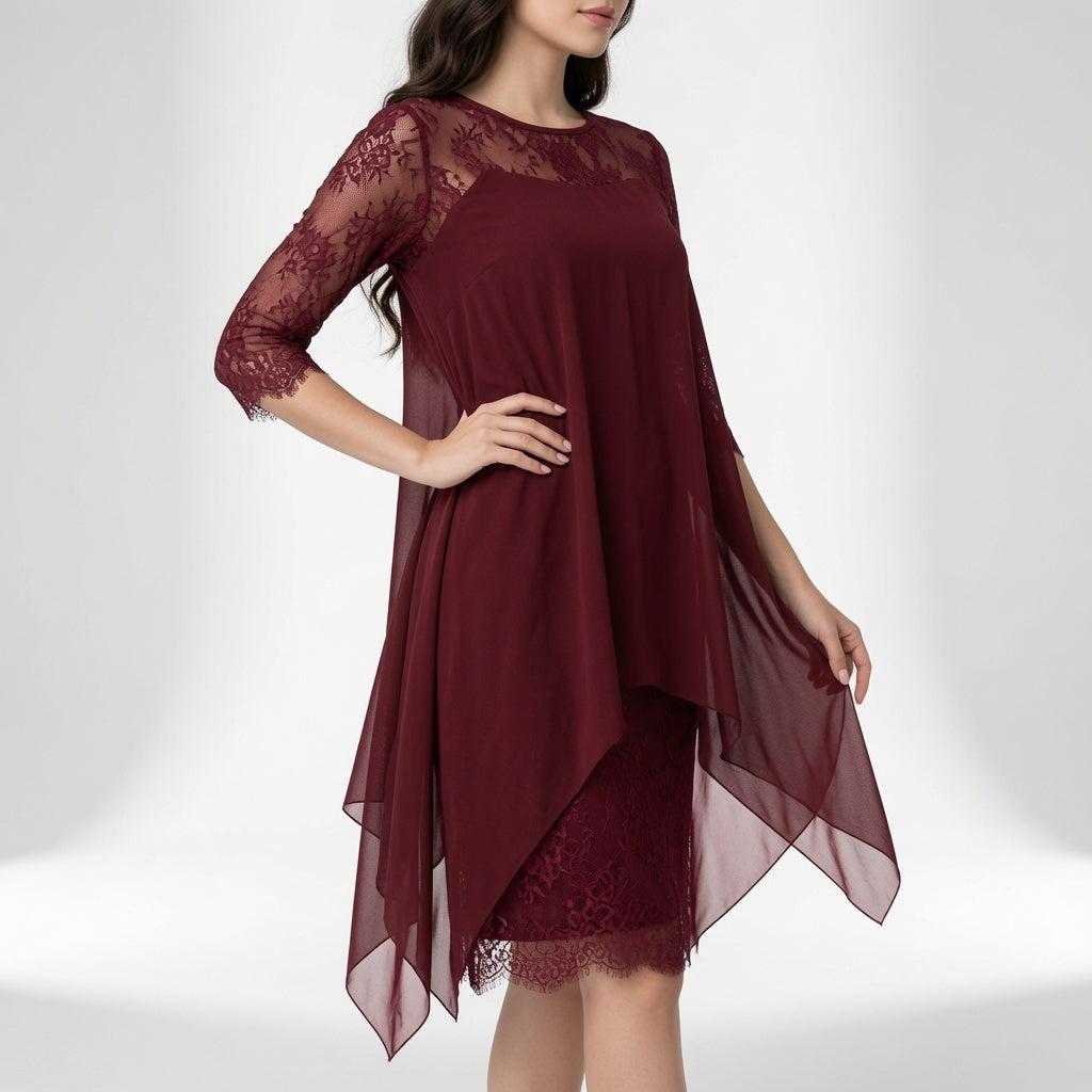Lace Flowy Dress Timeless Elegance