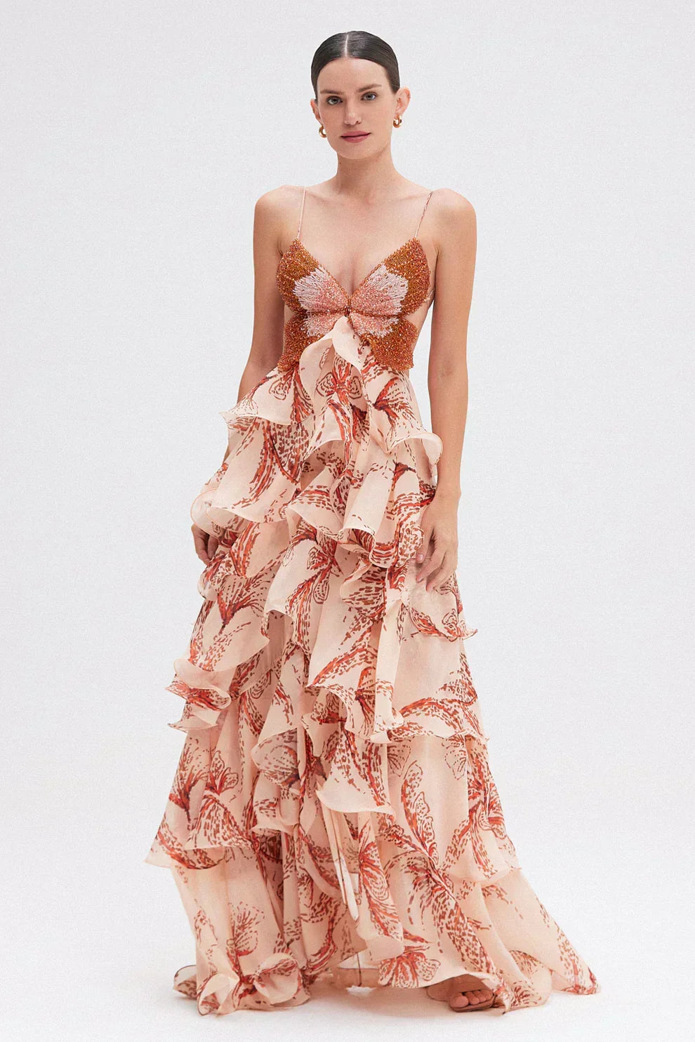 Elegant Silk Dress with Airy Bohemian Cut