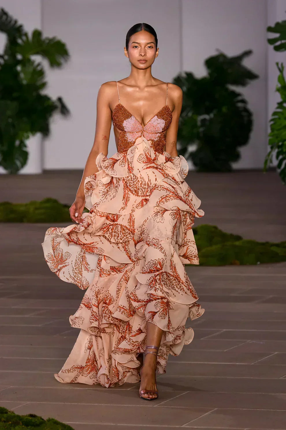 Elegant Silk Dress with Airy Bohemian Cut