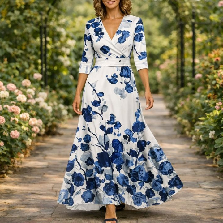 Elegant V Neckline Dress