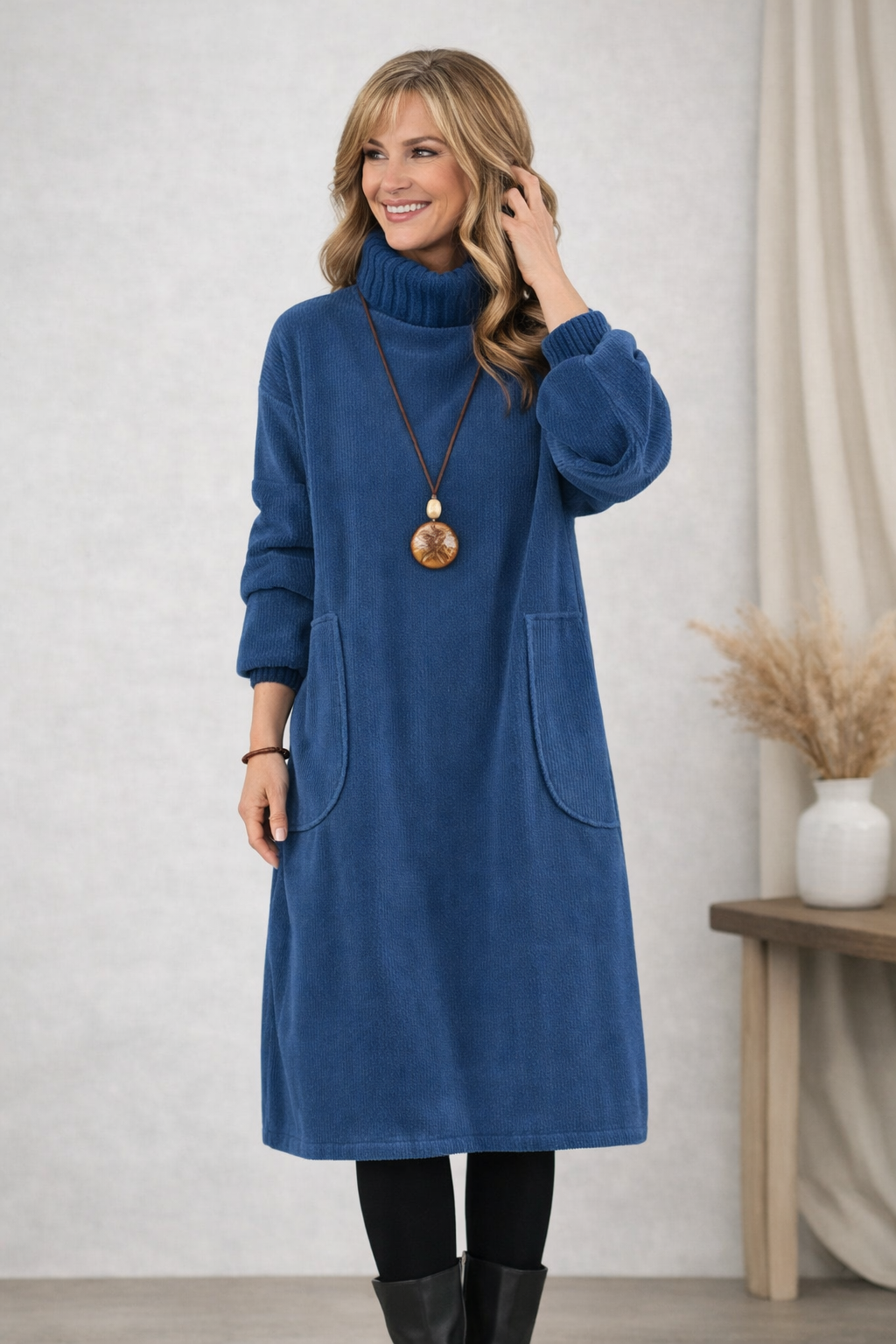 Elegant Knit Midi Dress