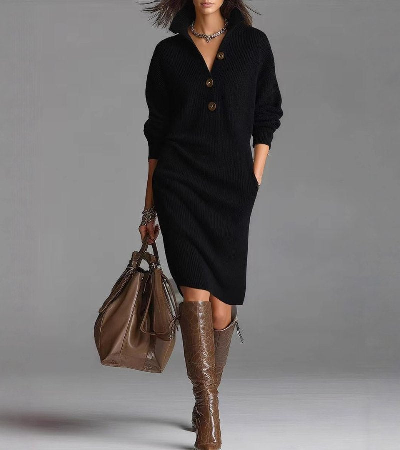 Warm Winter Knit Dress Elegance