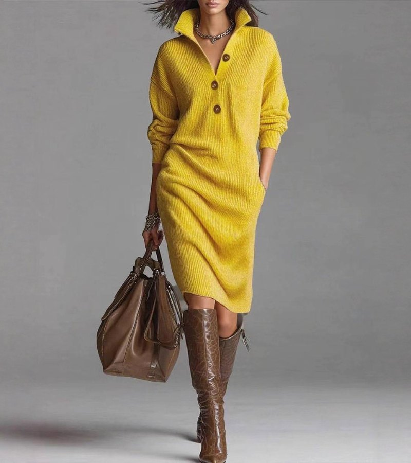 Warm Winter Knit Dress Elegance