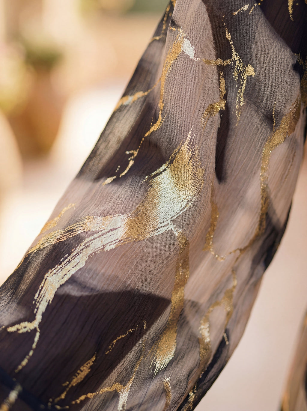 Printed Gauze Dress Elegance and Sophistication