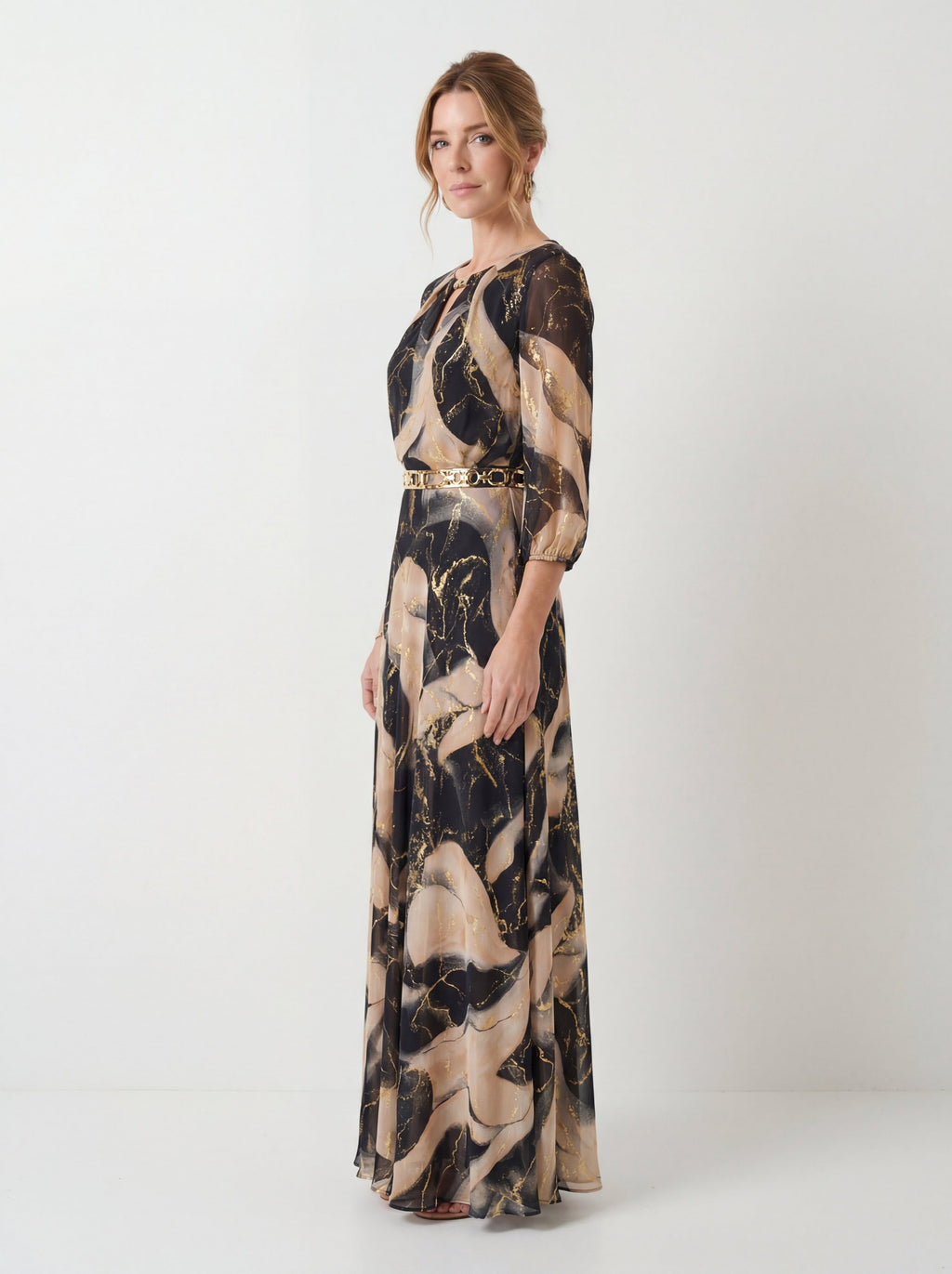 Printed Gauze Dress Elegance and Sophistication