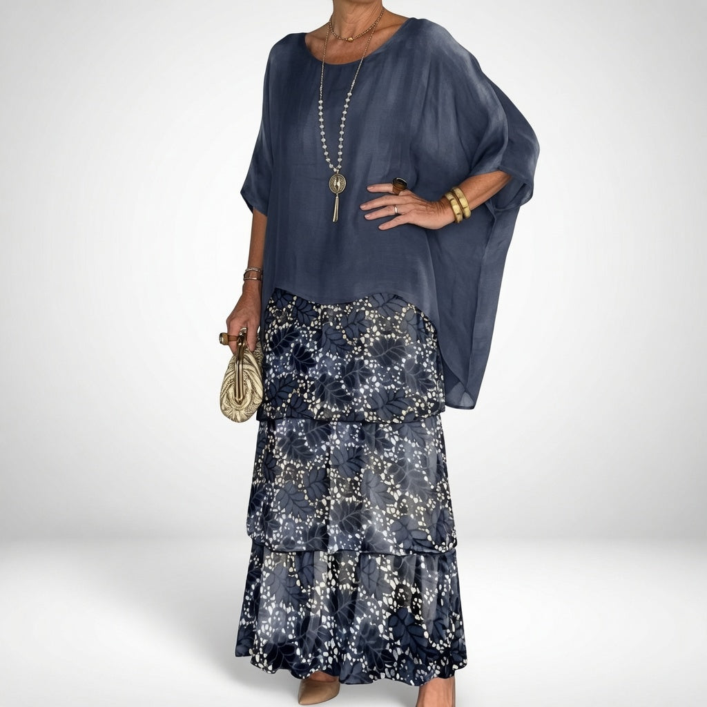 Flowy Bohemian Ruffle Maxi Dress