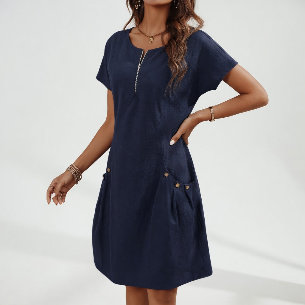 Cotton Mini Dress Natural Freshness