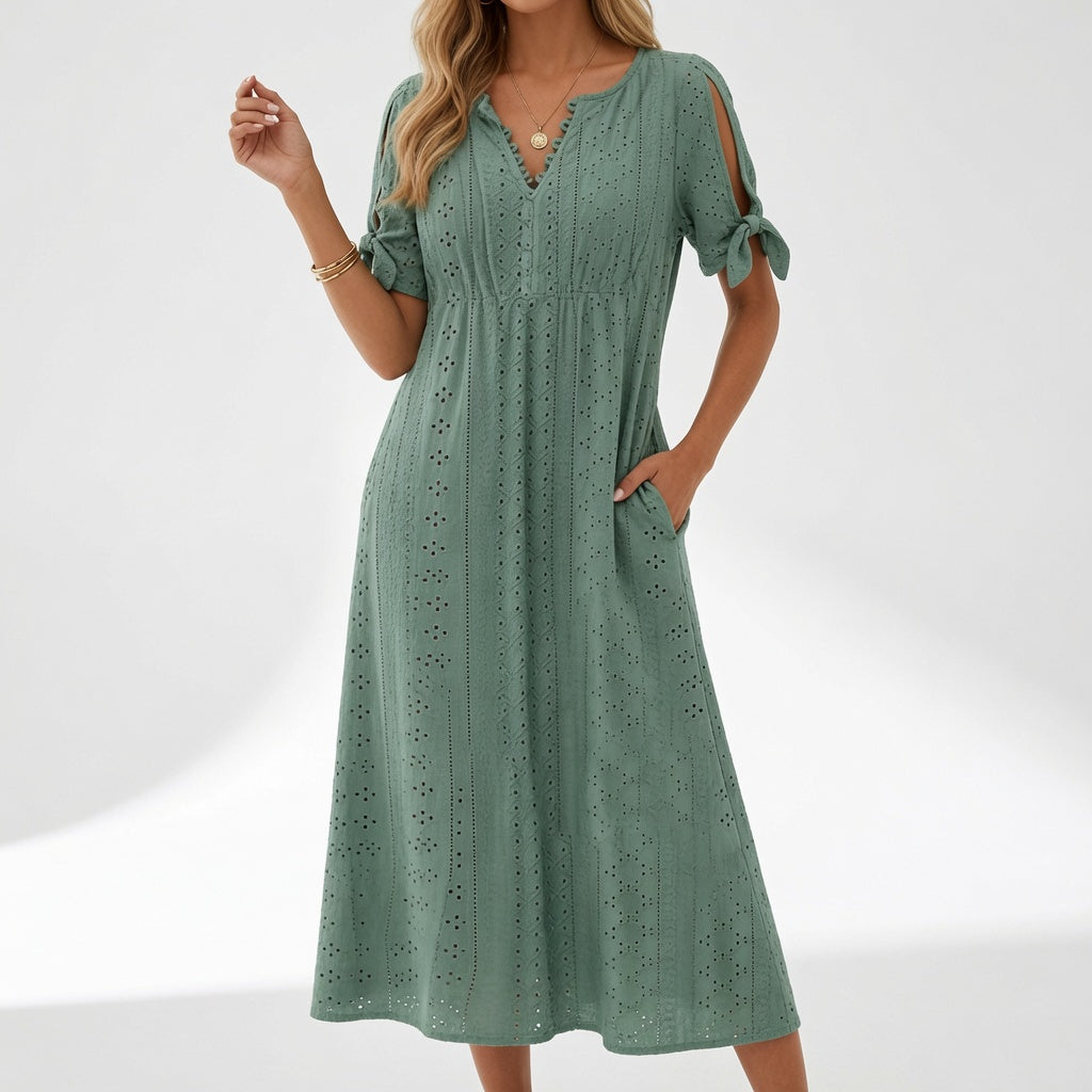 Embroidered Bohemian Dress Summer Elegance