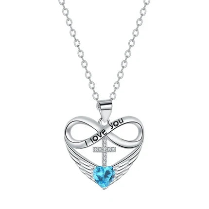 Infinity Heart Birthstone Necklace