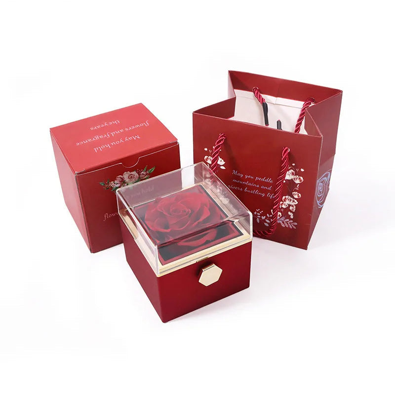 Clover Pendant Crystal Necklace with Gift Box