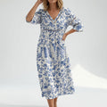 Floral Flowy Dress Romantic Elegance - Maricella