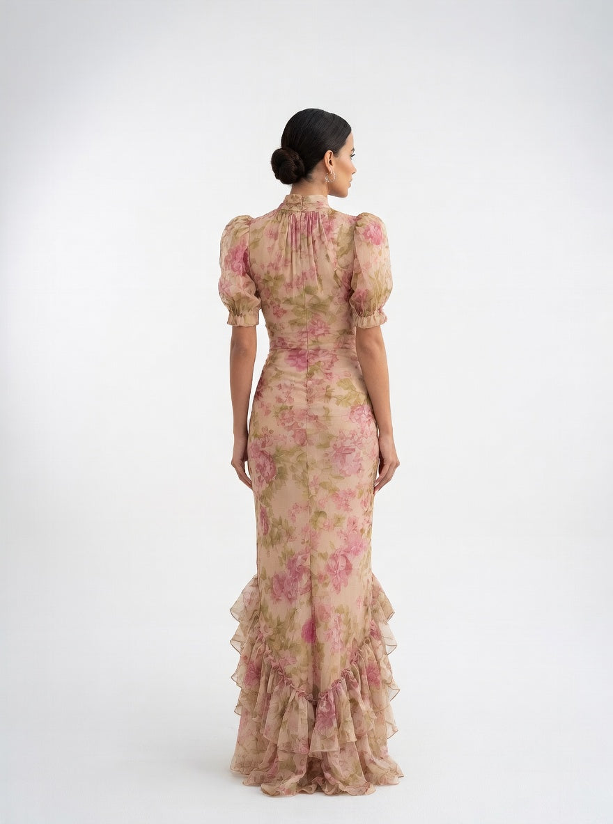 Floral Maxi Dress Romantic Silhouette