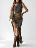 Asymmetric Bohemian Dress Sculpted Silhouette