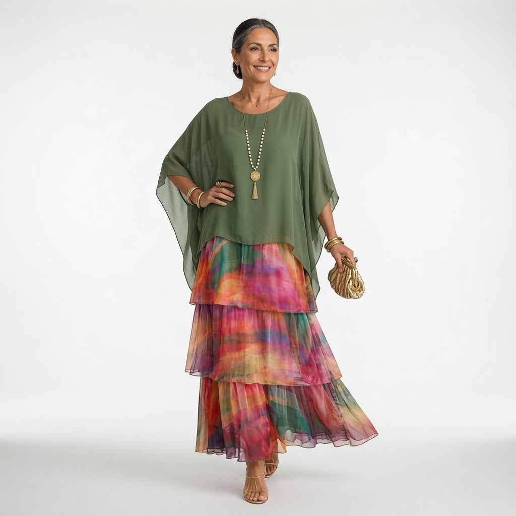 Bohemian Ruffle Dress Timeless Elegance