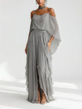 Elegant Flowy Maxi Dress Airy
