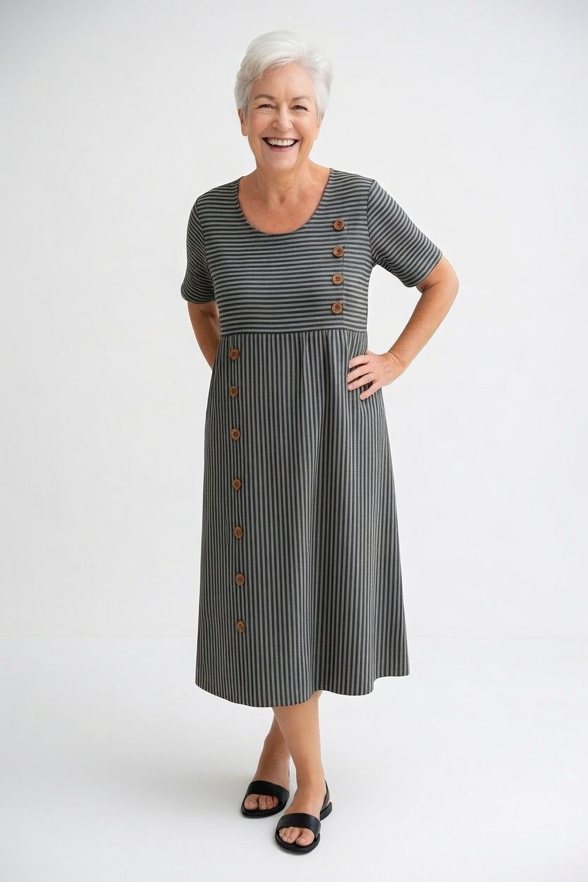 Striped Flowy Dress Summer Charm