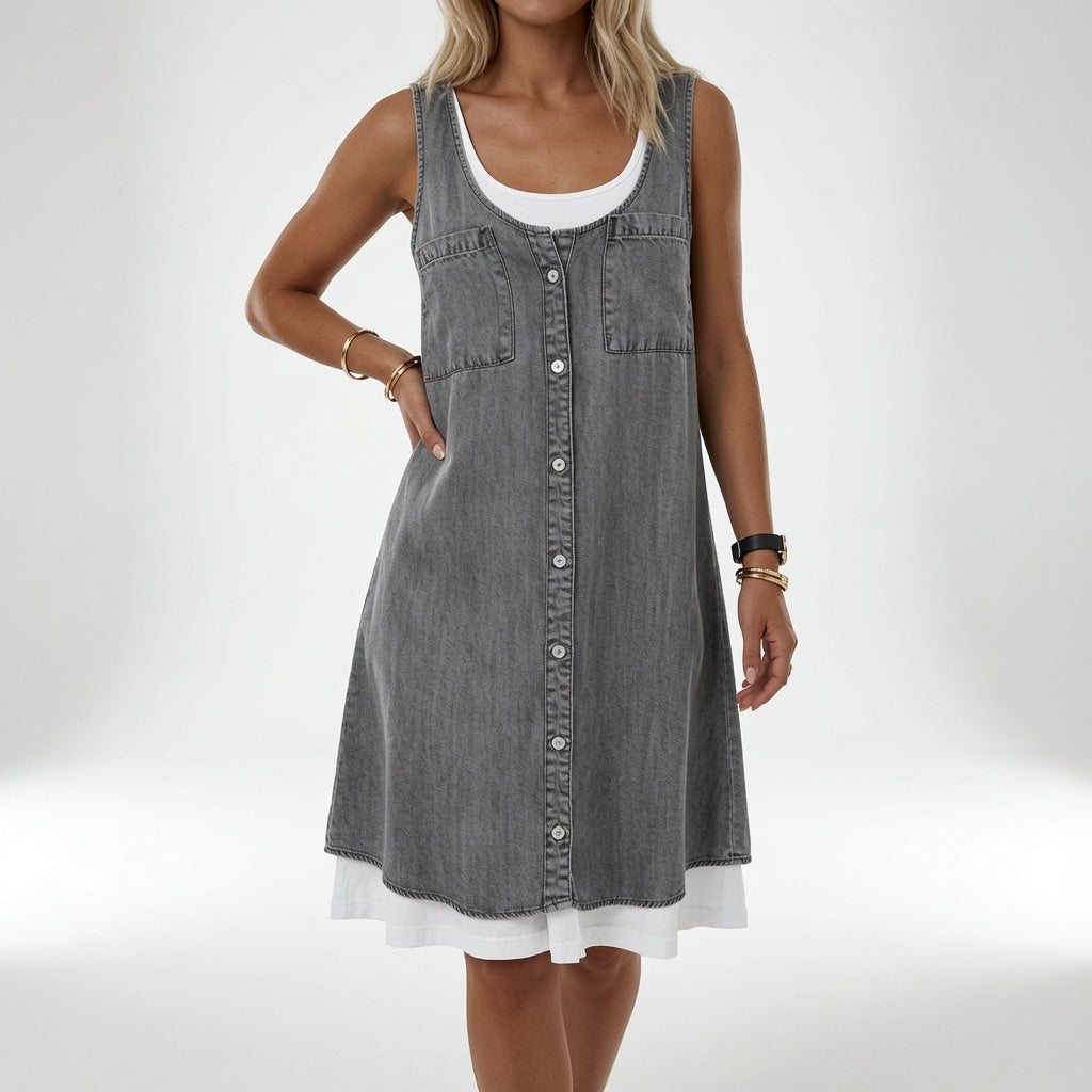 Flowy Denim Dress Everyday Charm