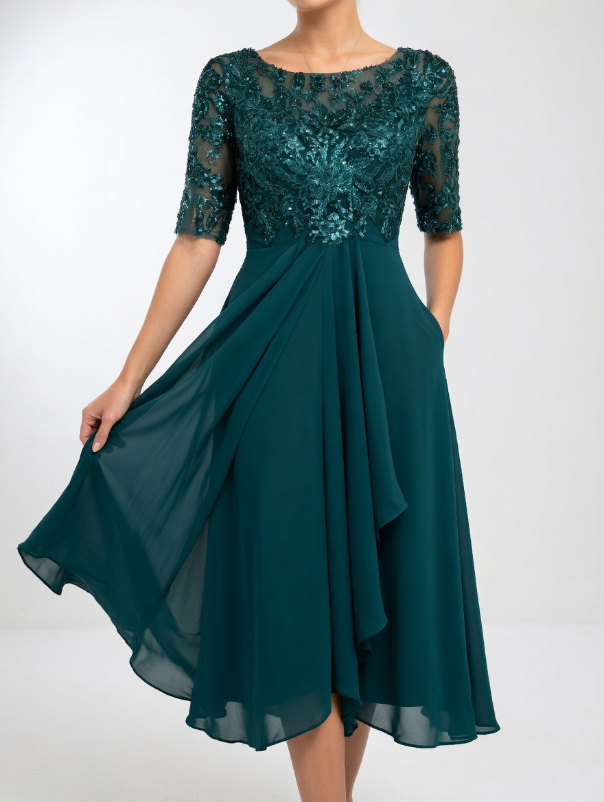 Lace Midi Dress Timeless Elegance