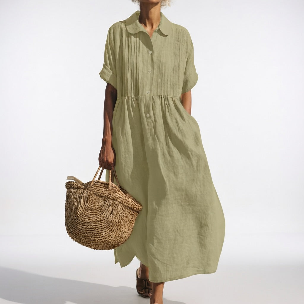 Flowy Summer Shirt Dress - Style 3